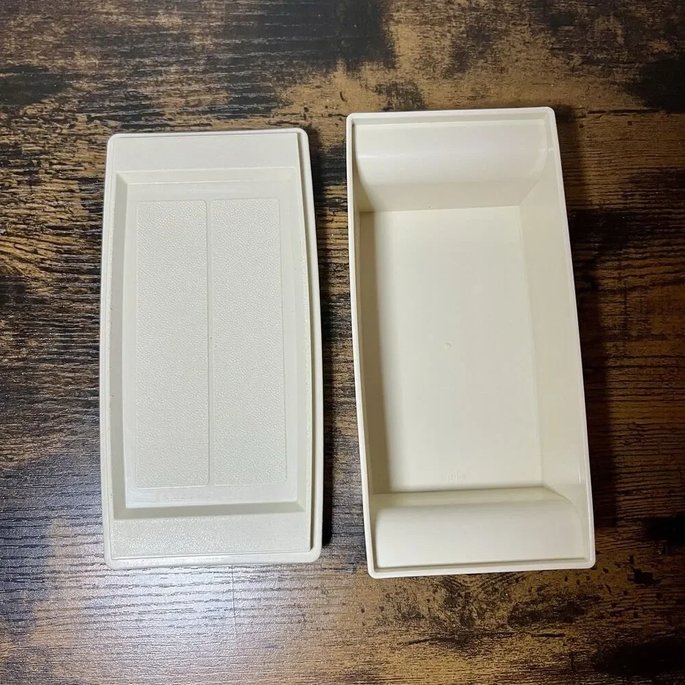 Vintage Tupperware Butter Stick Dish 1512-8 Almond Butter Keeper Container